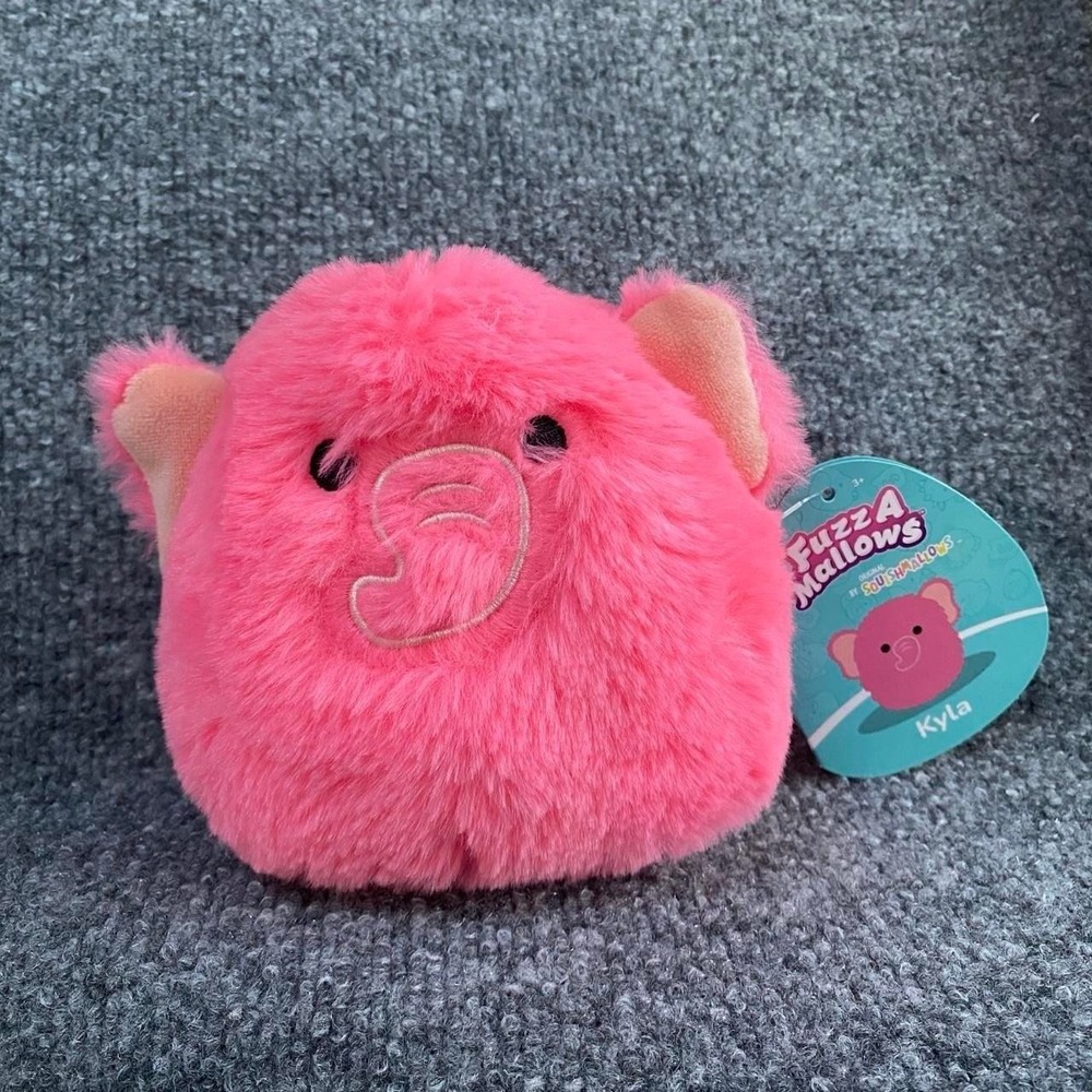 SQUISHMALLOWS PINK ELEPHANT KYLA FUZZAMALLOWS STUFFED PLUSH TOY